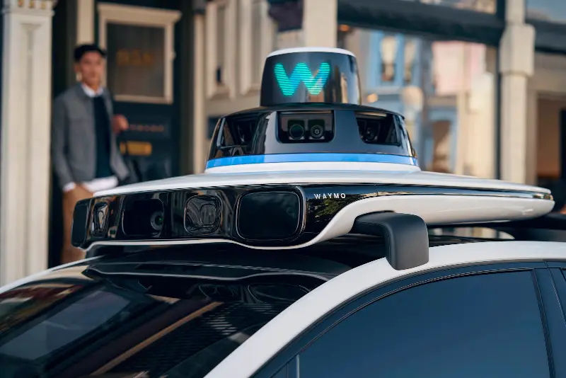 Sensor equipment on a Waymo vehicle